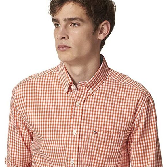 TOMMY Hilfiger Classic Fit Twain Check Dress Shirt - Picture 1 of 5